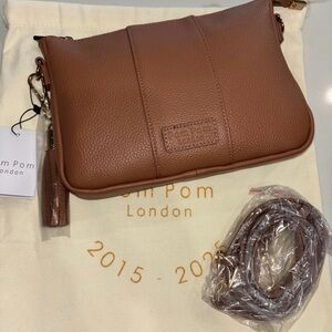 Pom Pom London Slim City crossbody eveningbag purse spiced ginger bundle NEW